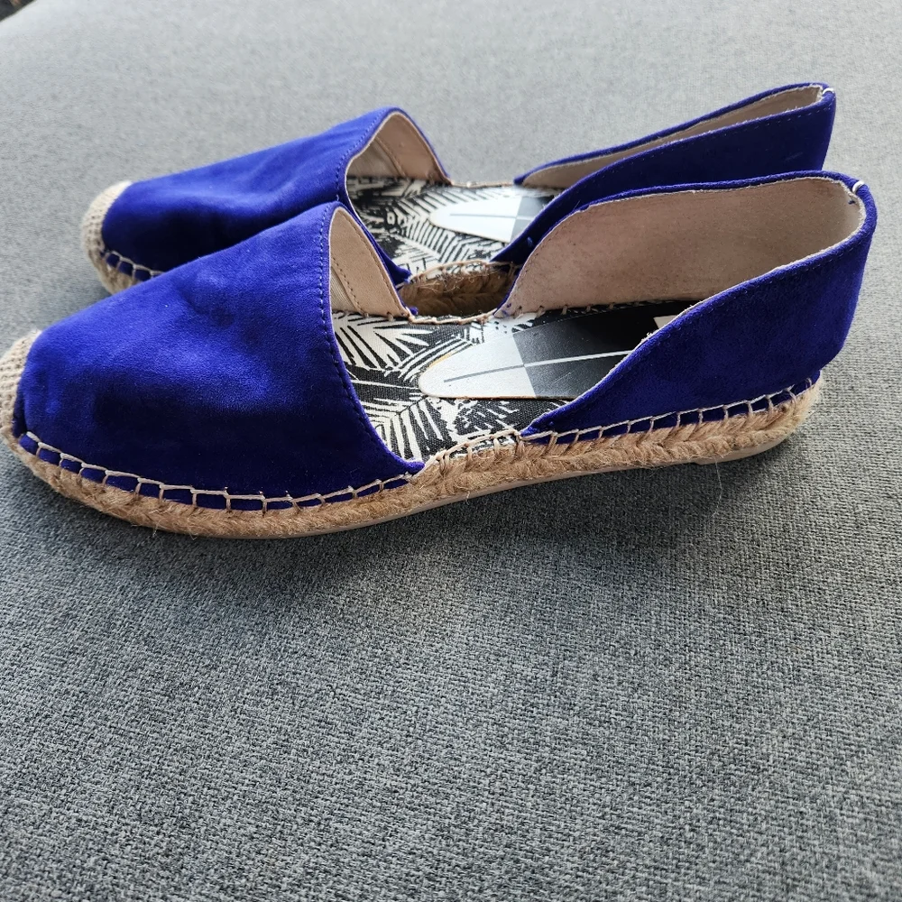 DOLCE VITA Ciara Espadrilles Electric‎ Blue Suede Women's Size 8